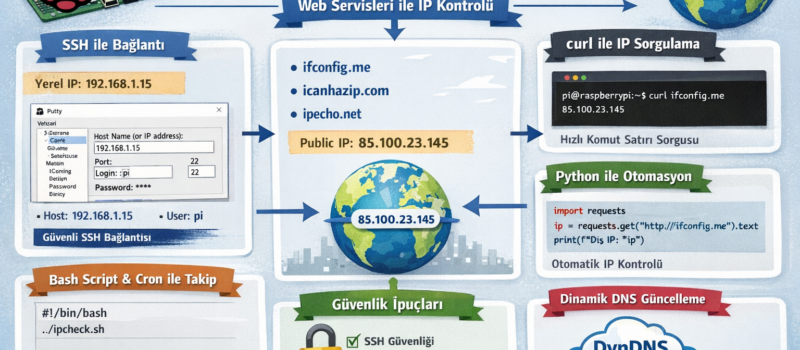 Raspberry Pi ile Dış IP Adresini Öğrenme