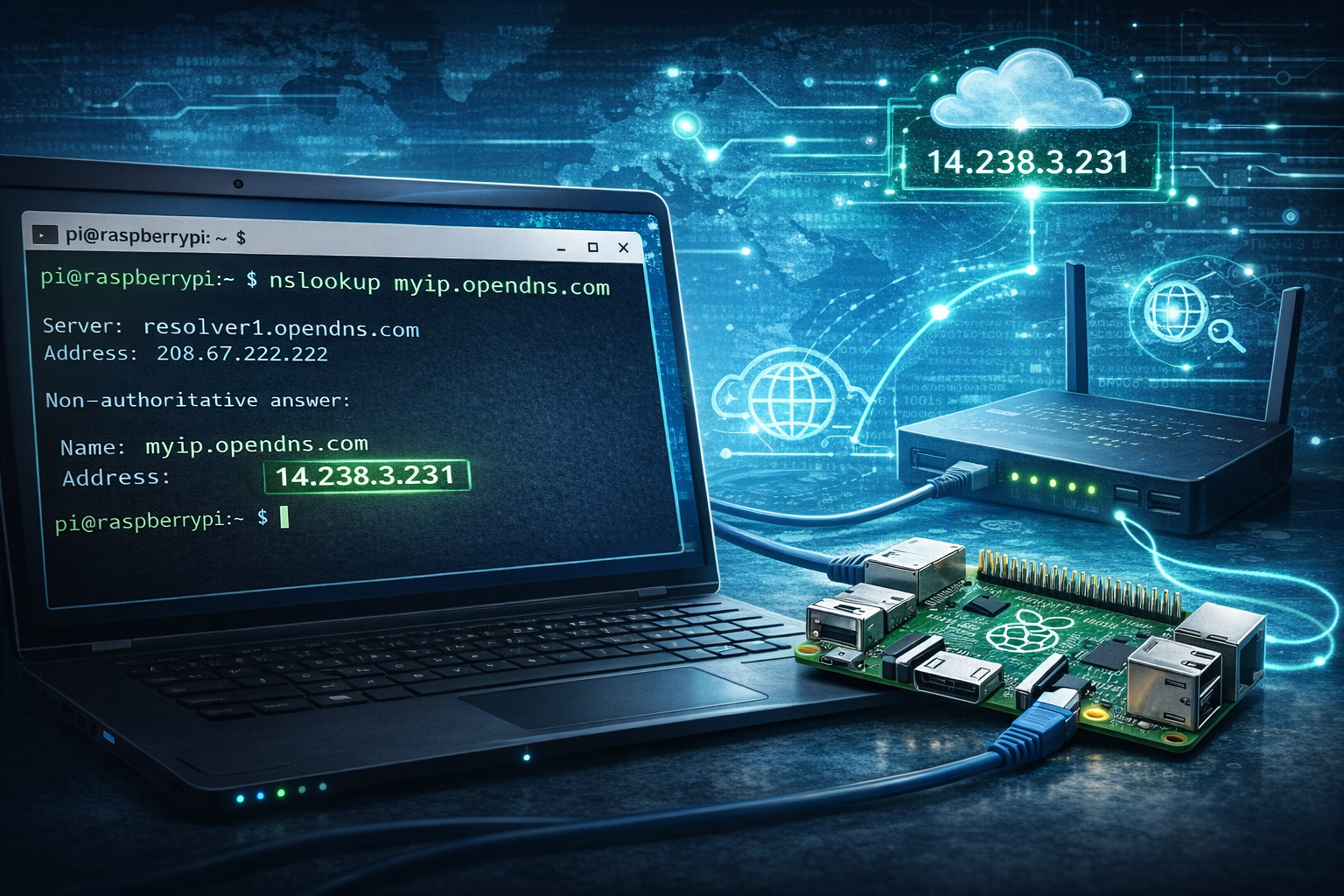 Raspberry Pi’de Dış IP Sorgulama