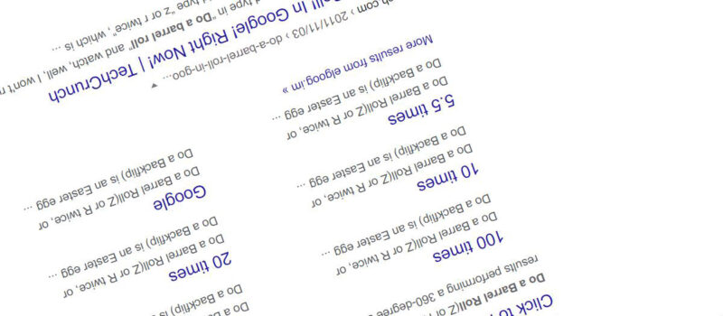 Google Arama Motoruna “Do a Barrel Roll” Yazın: Neler Oluyor?