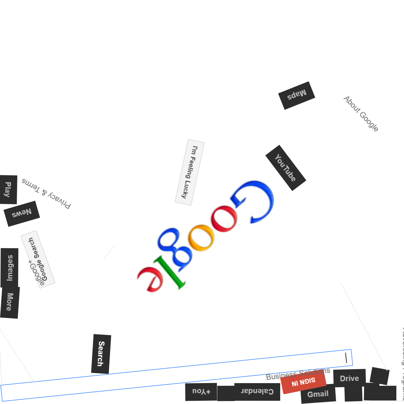 Google Gravity İnternetin Eğlenceli Yerçekimi Deneyi