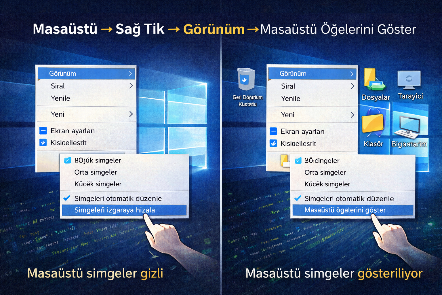 Masaüstü Düzeninin Önemi ve Simge Yönetimi