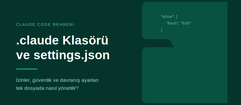 .claude Klasörü ve settings.json Dosyası Nedir, Ne İşe Yarar?