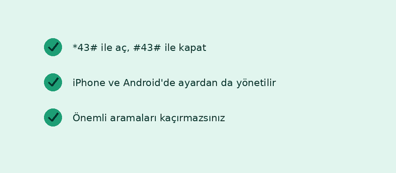 Meşgul Çalmayı Önleme ve Arama Bekletme